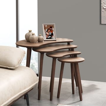 Indumati Satsbord 75 cm - Valnöt - Möbler - Vardagsrum - Soffbord & vardagsrumsbord - Satsbord