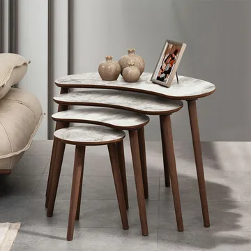 Indumati Satsbord 75 cm - Vit - Möbler - Vardagsrum - Soffbord & vardagsrumsbord - Satsbord