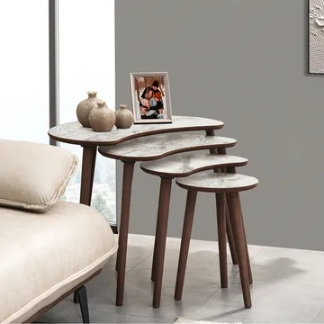 Indumati Satsbord 75 cm - Vit - Möbler - Vardagsrum - Soffbord & vardagsrumsbord - Satsbord