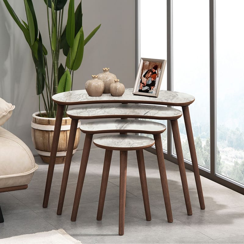 Indumati Satsbord 75 cm - Vit - Möbler - Vardagsrum - Soffbord & vardagsrumsbord - Satsbord