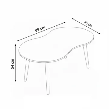 Indumati Soffbord 99 cm - Valnöt - Möbler - Vardagsrum - Soffbord & vardagsrumsbord - Soffbord