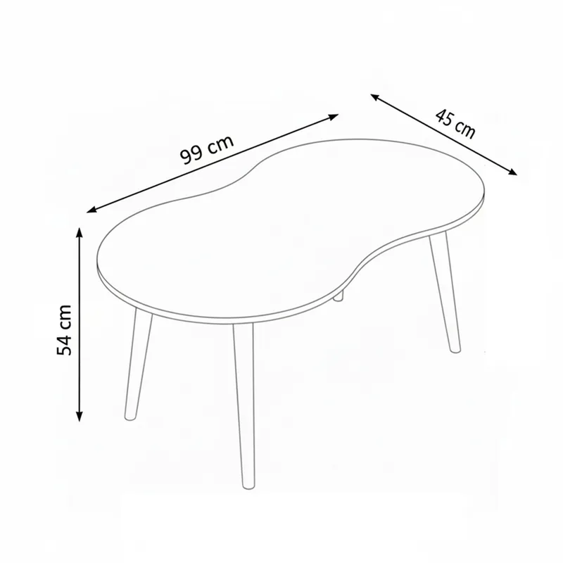 Indumati Soffbord 99 cm - Vit - Möbler - Vardagsrum - Soffbord & vardagsrumsbord - Soffbord