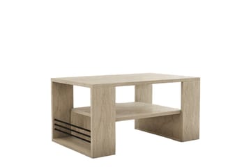 Iris 80 cm Rektangulärt Soffbord med Hylla i Trä - Beige - Möbler - Vardagsrum - Soffbord & vardagsrumsbord - Soffbord