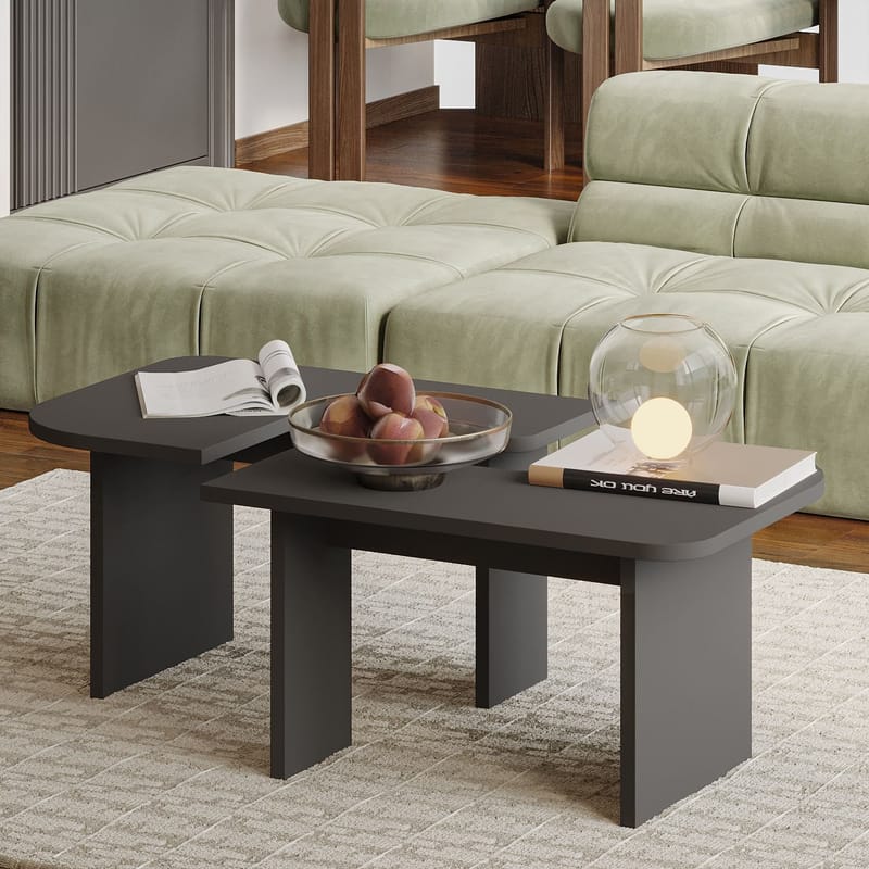 Iris Soffbordsset 90x35x45 cm - Antracit - Möbler - Vardagsrum - Soffbord & vardagsrumsbord - Soffbord