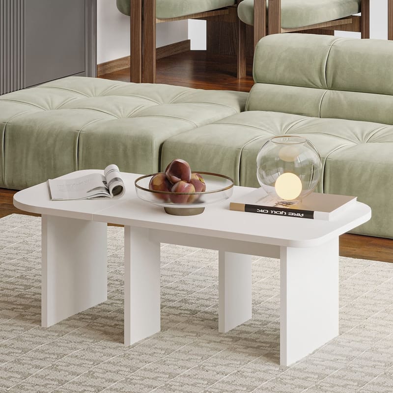 Iris Soffbordsset 90x35x45 cm - Vit - Möbler - Vardagsrum - Soffbord & vardagsrumsbord - Soffbord