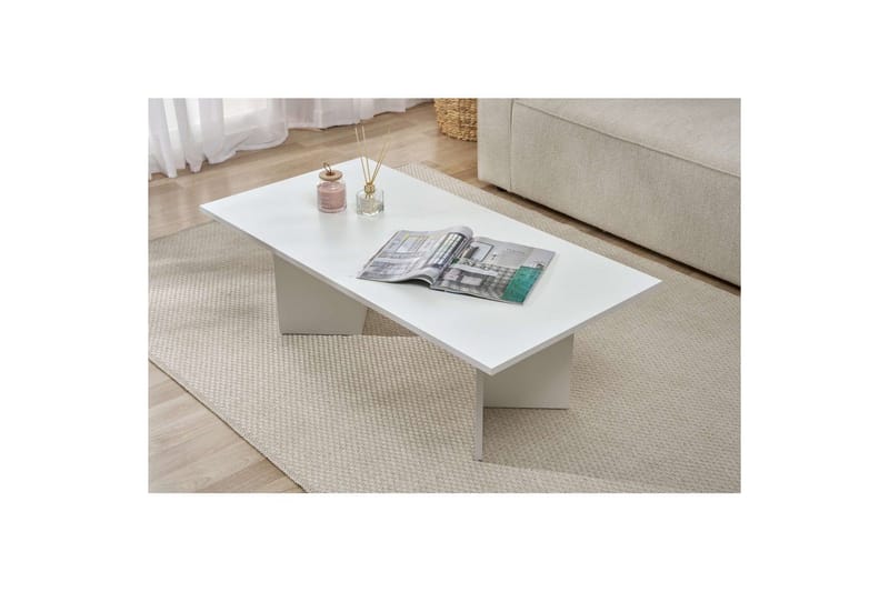 Isami Soffbord 119 cm - Vit - Möbler - Vardagsrum - Soffbord & vardagsrumsbord - Soffbord