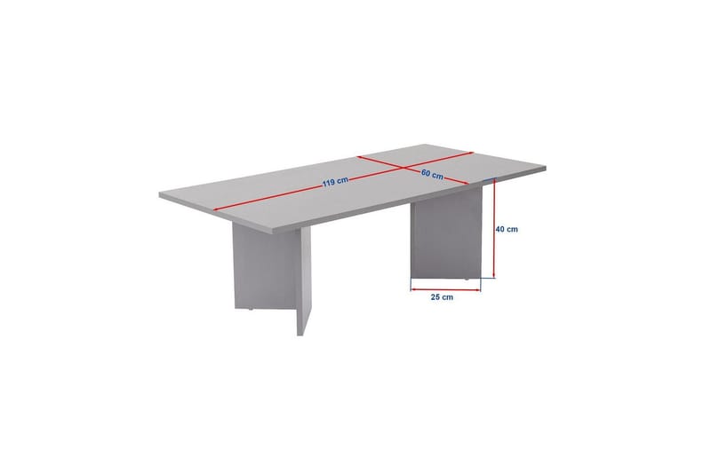 Isami Soffbord 119 cm - Vit - Möbler - Vardagsrum - Soffbord & vardagsrumsbord - Soffbord