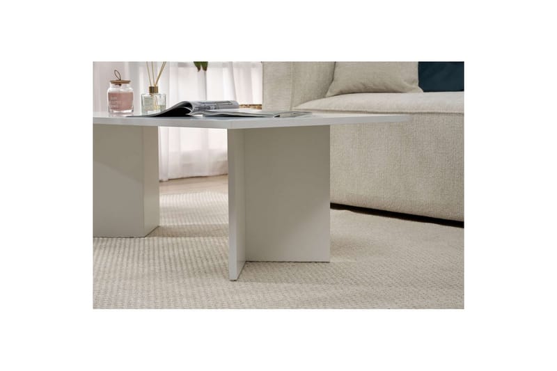 Isami Soffbord 119 cm - Vit - Möbler - Vardagsrum - Soffbord & vardagsrumsbord - Soffbord