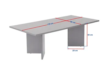 Isami Soffbord 119x40x60 cm - Travertin, Venezia-valnöt - Möbler - Vardagsrum - Soffbord & vardagsrumsbord - Soffbord