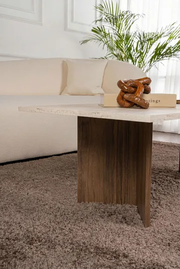 Isami Soffbord 119x40x60 cm - Travertin, Venezia-valnöt - Möbler - Vardagsrum - Soffbord & vardagsrumsbord - Soffbord