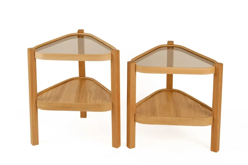 Isdahl Satsbord (2 delar) 45x60x45 cm, Ek Transparent