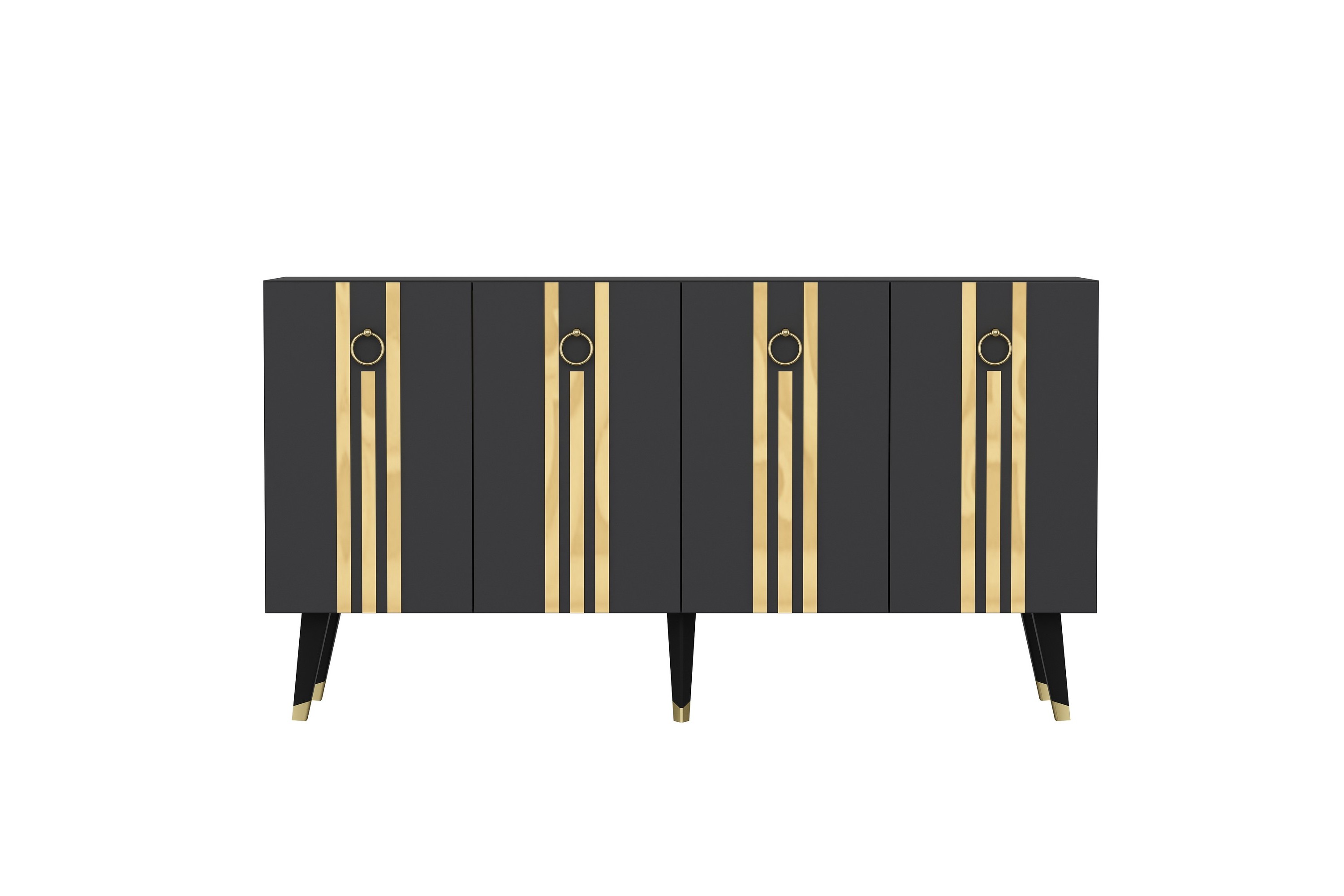 isil konsollbord 150 cm antracit/guld -