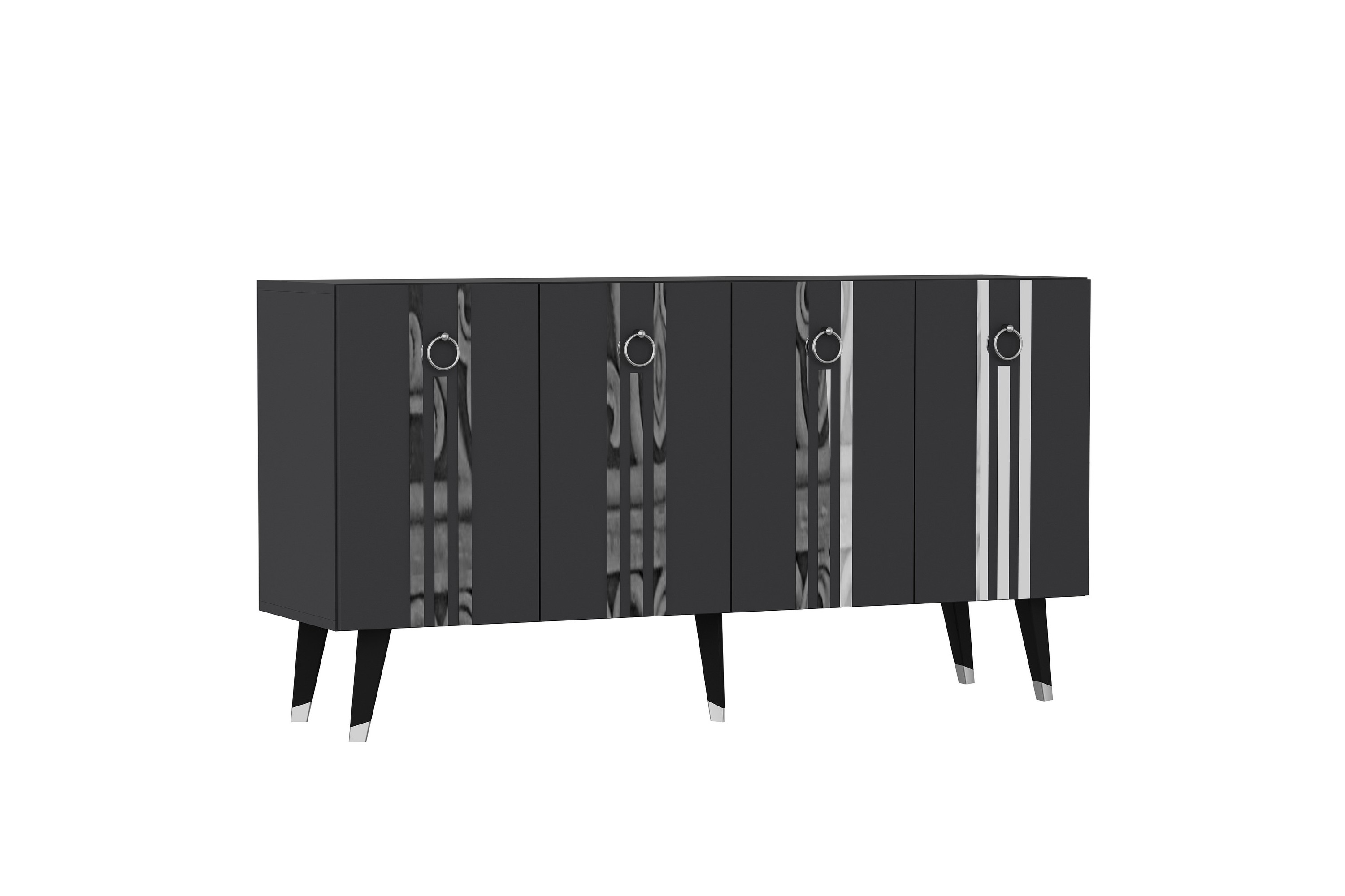 isil konsollbord 150 cm antracit/silver -