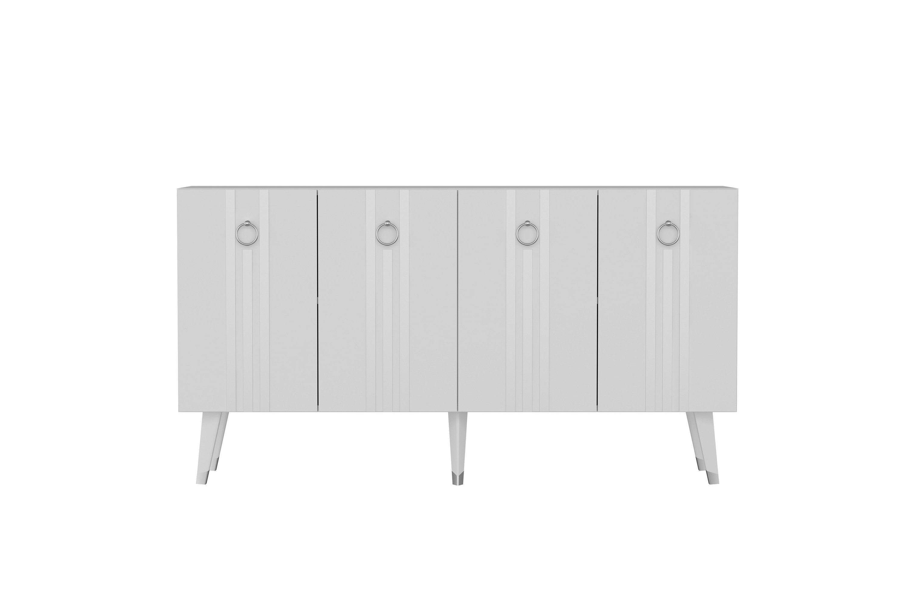 isil konsollbord 150 cm vit/silver -