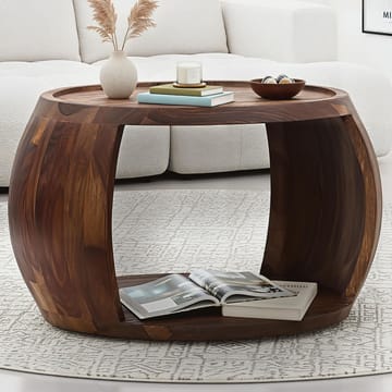 Ivoilo Soffbord 60 cm Lantlig stil - Varm mörkbrun - Möbler - Vardagsrum - Soffbord & vardagsrumsbord - Soffbord