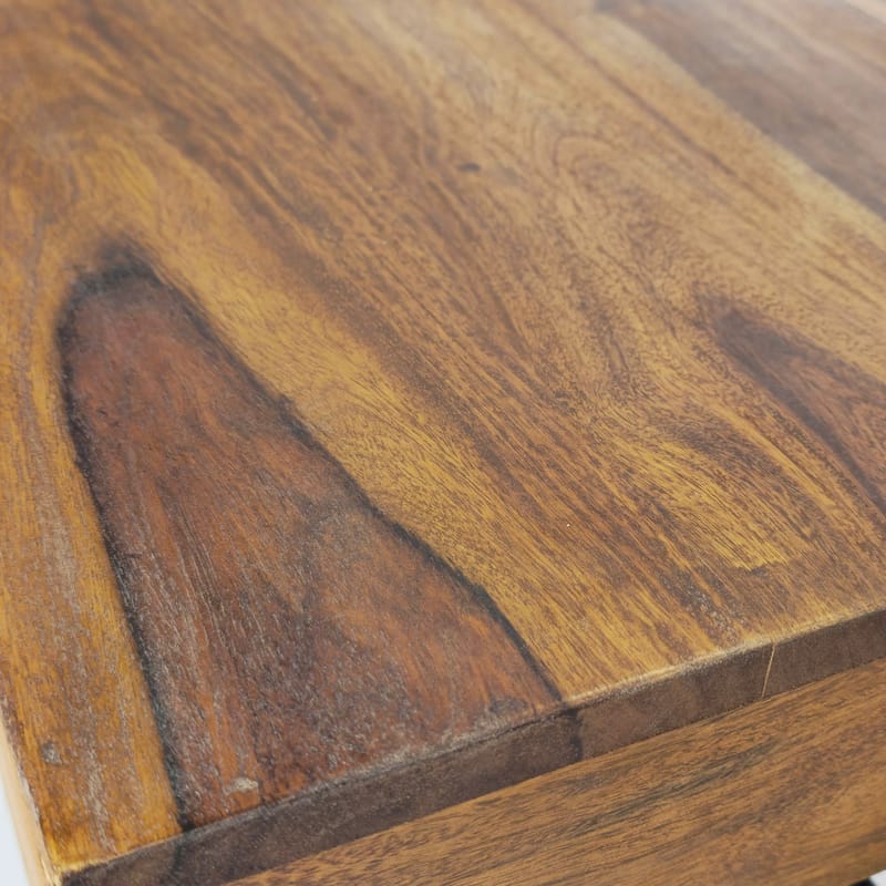 Ivoira Soffbord 120 cm Industriell stil - Varm mörkbrun och svart - Möbler - Vardagsrum - Soffbord & vardagsrumsbord - Soffbord