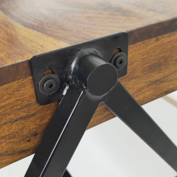 Ivoira Soffbord 120 cm Industriell stil - Varm mörkbrun och svart - Möbler - Vardagsrum - Soffbord & vardagsrumsbord - Soffbord