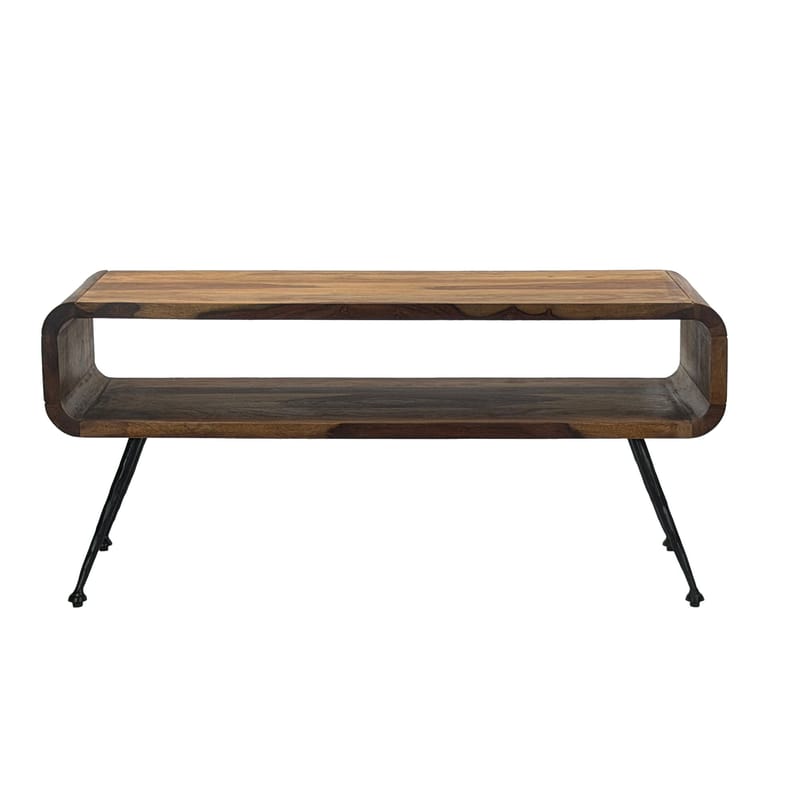 Ivoova Soffbord 100 cm - Varm mörkbrun och svart - Möbler - Vardagsrum - Soffbord & vardagsrumsbord - Soffbord