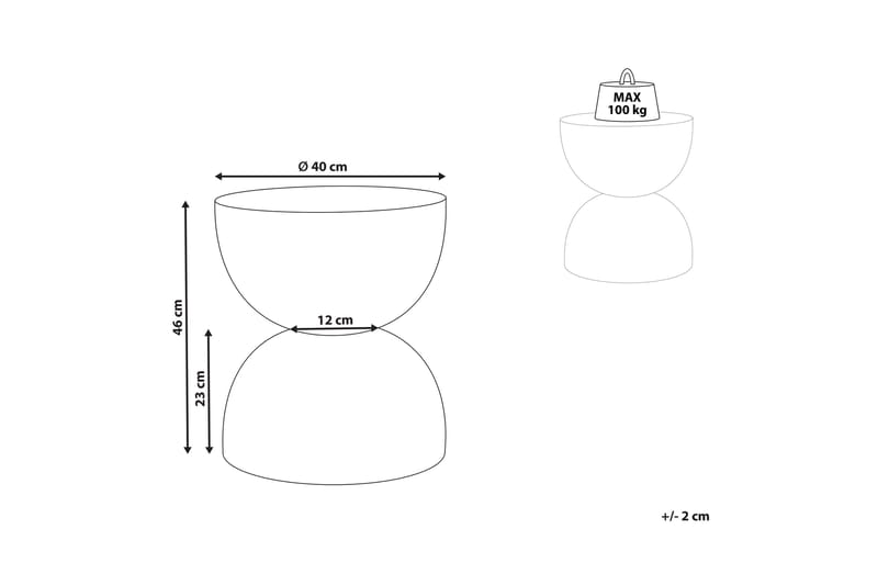 Jacksonville Sidobord 40 cm - Vit/Blå - Möbler - Vardagsrum - Soffbord & vardagsrumsbord - Brickbord