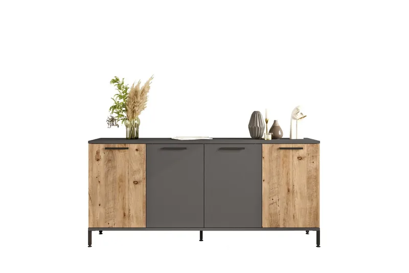 Jagmal Konsollbord 160x71,8 cm Antracit/Brun, Hanah Home