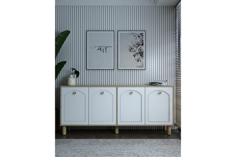 Jasvindir Konsollbord 180 cm - Brun/Vit - Möbler - Vardagsrum - Soffbord & vardagsrumsbord - Avlastningsbord & konsolbord