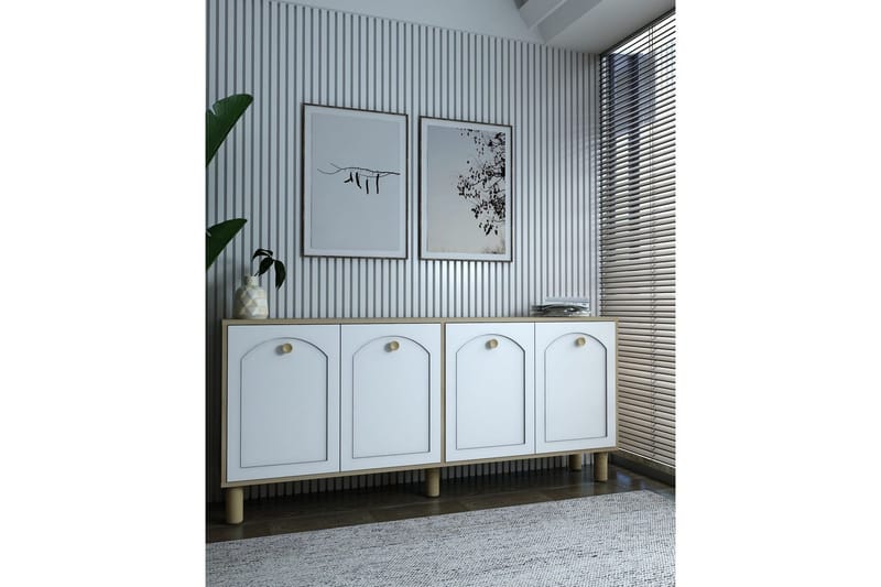 Jasvindir Konsollbord 180 cm - Brun/Vit - Möbler - Vardagsrum - Soffbord & vardagsrumsbord - Avlastningsbord & konsolbord