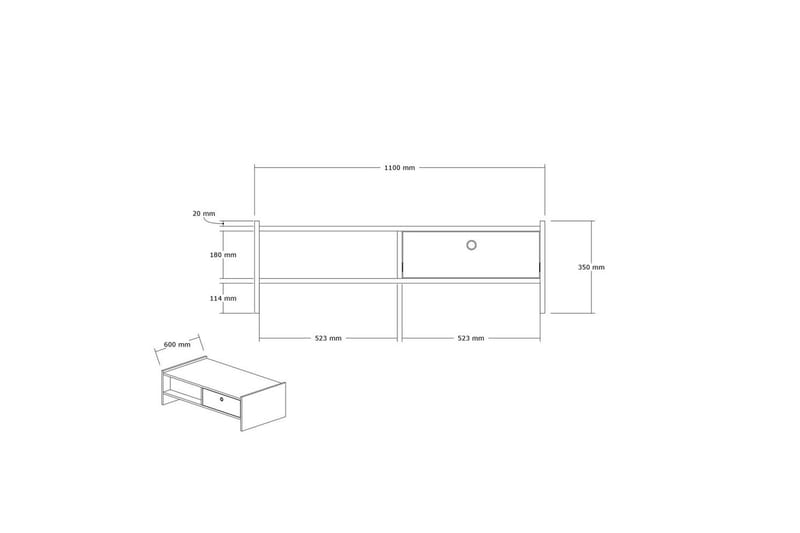 Jeyra Soffbord 110 cm - Valnöt - Möbler - Vardagsrum - Soffbord & vardagsrumsbord - Soffbord