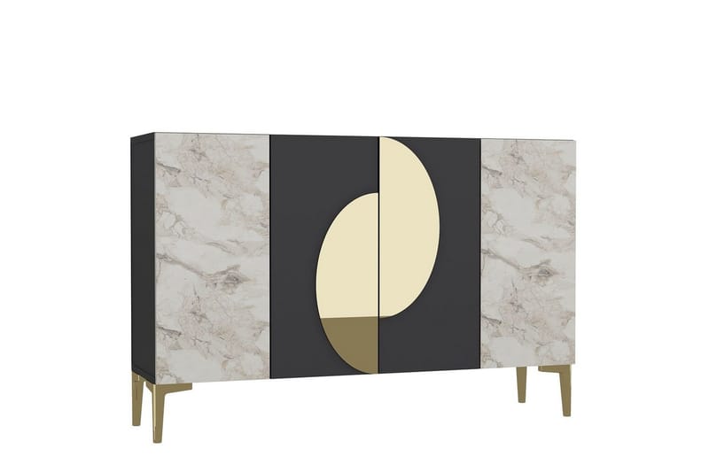 Jorel Konsollbord 120 cm - Antracit/Guld - Möbler - Vardagsrum - Soffbord & vardagsrumsbord - Avlastningsbord & konsolbord