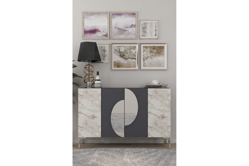 Jorel Konsollbord 120 cm - Antracit/Silver - Möbler - Vardagsrum - Soffbord & vardagsrumsbord - Avlastningsbord & konsolbord