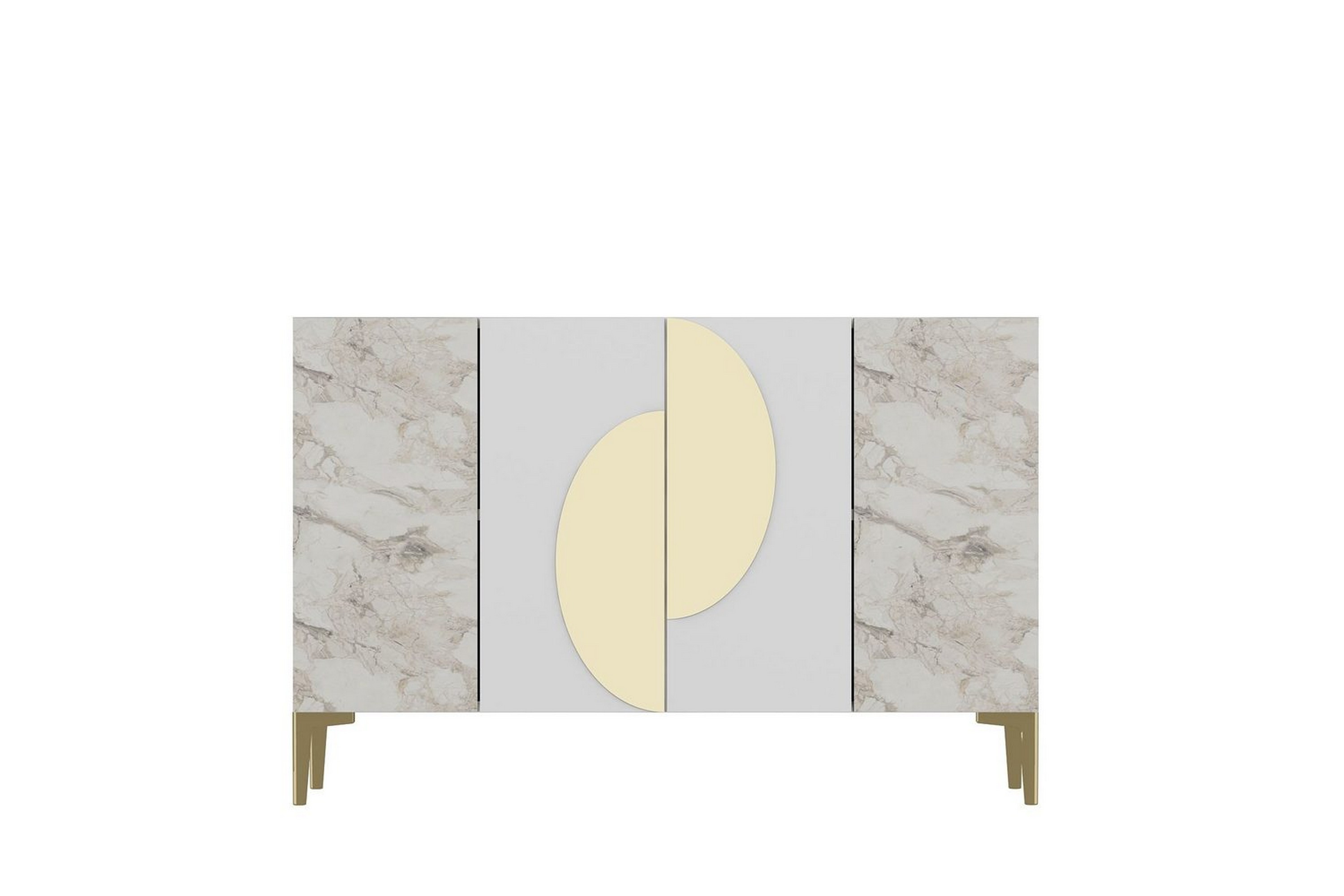 jorel konsollbord 120 cm - vit/guld