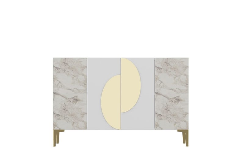 Jorel Konsollbord 120 cm - Vit/Guld - Möbler - Vardagsrum - Soffbord & vardagsrumsbord - Avlastningsbord & konsolbord