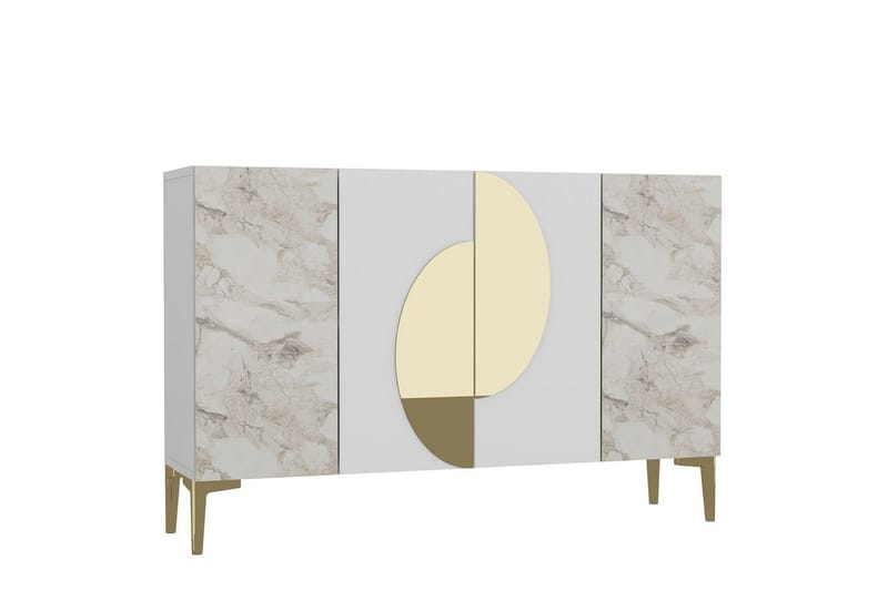 Jorel Konsollbord 120 cm - Vit/Guld - Möbler - Vardagsrum - Soffbord & vardagsrumsbord - Avlastningsbord & konsolbord