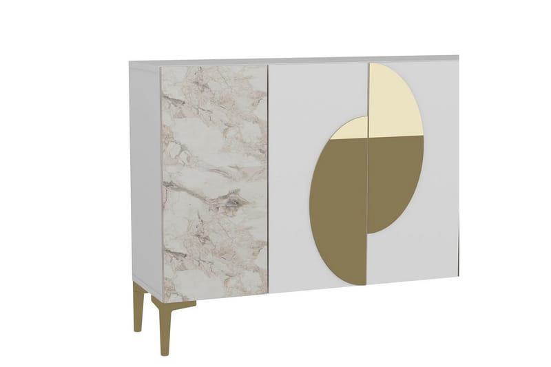 Jorel Konsollbord 120 cm - Vit/Guld - Möbler - Vardagsrum - Soffbord & vardagsrumsbord - Avlastningsbord & konsolbord