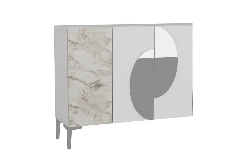 Jorel Konsollbord 120 cm - Vit/Silver - Möbler - Vardagsrum - Soffbord & vardagsrumsbord - Avlastningsbord & konsolbord