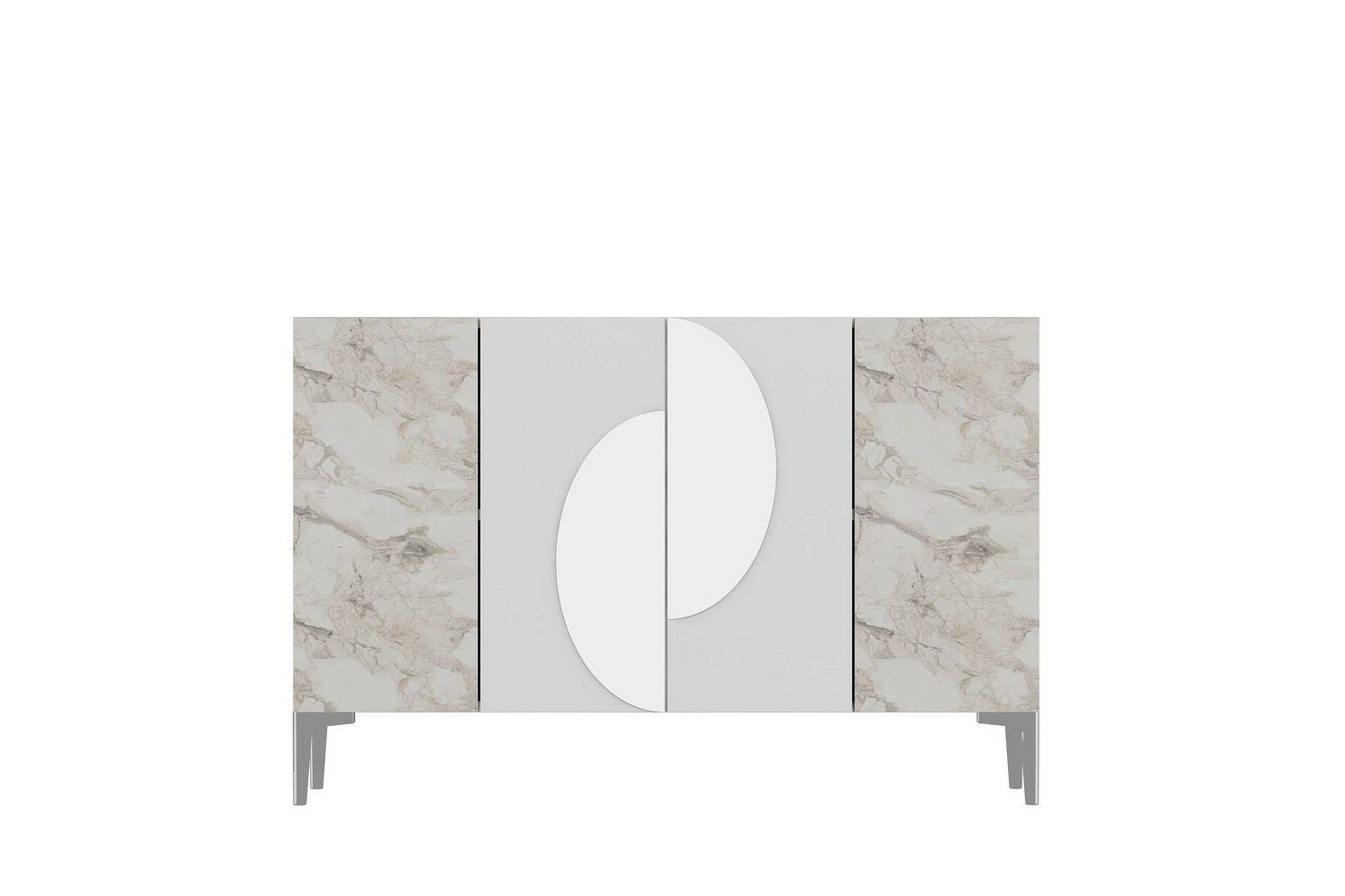 jorel konsollbord 120 cm - vit/silver