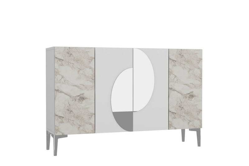 Jorel Konsollbord 120 cm - Vit/Silver - Möbler - Vardagsrum - Soffbord & vardagsrumsbord - Avlastningsbord & konsolbord