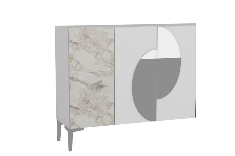 Jorel Konsollbord 120 cm - Vit/Silver - Möbler - Vardagsrum - Soffbord & vardagsrumsbord - Avlastningsbord & konsolbord