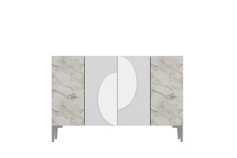 Jorel Konsollbord 120 cm, Vit/Silver