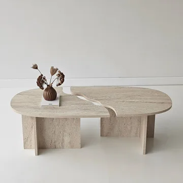 Jorvis Soffbord 120 cm Oval - Travertin - Möbler - Vardagsrum - Soffbord & vardagsrumsbord - Soffbord