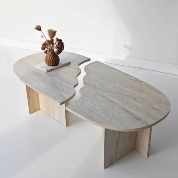 Jorvis Soffbord 120 cm Oval - Travertin - Möbler - Vardagsrum - Soffbord & vardagsrumsbord - Soffbord
