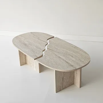 Jorvis Soffbord 120 cm Oval - Travertin - Möbler - Vardagsrum - Soffbord & vardagsrumsbord - Soffbord