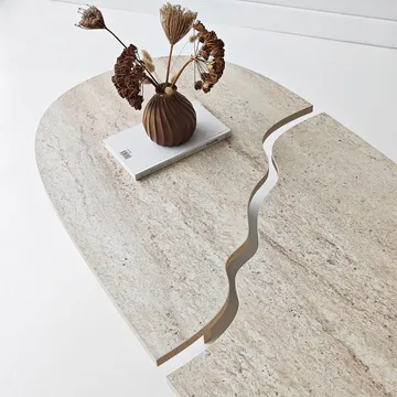 Jorvis Soffbord 120 cm Oval - Travertin - Möbler - Vardagsrum - Soffbord & vardagsrumsbord - Soffbord