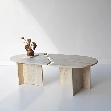 Jorvis Soffbord 120 cm Oval - Travertin - Möbler - Vardagsrum - Soffbord & vardagsrumsbord - Soffbord