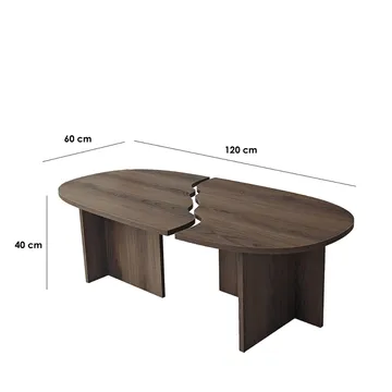 Jorvis Soffbord 120 cm Oval - Valnöt - Möbler - Vardagsrum - Soffbord & vardagsrumsbord - Soffbord