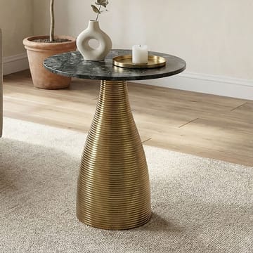 Junara Sidobord 40 cm - Mörkgrön och guld - Möbler - Vardagsrum - Soffbord & vardagsrumsbord - Brickbord