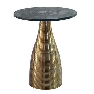 Junara Sidobord 40 cm - Mörkgrön och guld - Möbler - Vardagsrum - Soffbord & vardagsrumsbord - Brickbord