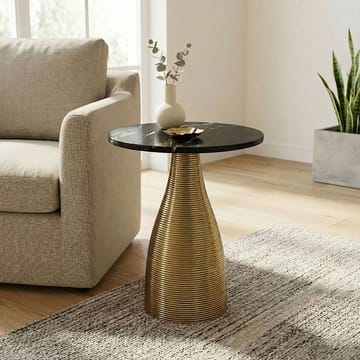 Junara Sidobord 40 cm - Svart och guld - Möbler - Vardagsrum - Soffbord & vardagsrumsbord - Brickbord