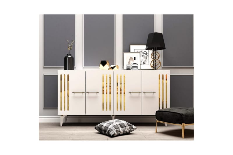 Junes Konsollbord 150 cm - Guld/Vit - Möbler - Vardagsrum - Soffbord & vardagsrumsbord - Avlastningsbord & konsolbord