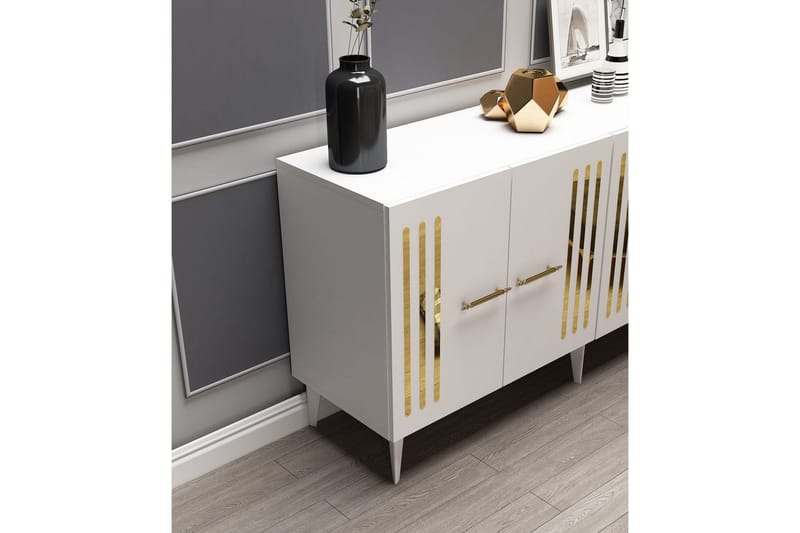 Junes Konsollbord 150 cm - Guld/Vit - Möbler - Vardagsrum - Soffbord & vardagsrumsbord - Avlastningsbord & konsolbord