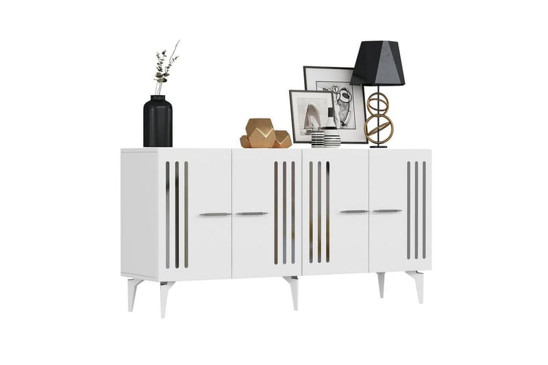 Junes Konsollbord 150 cm - Vit/Silver - Möbler - Vardagsrum - Soffbord & vardagsrumsbord - Avlastningsbord & konsolbord